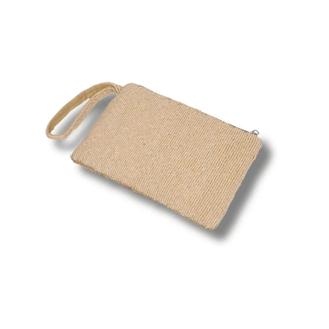 Peach Blossom Beaded Wallet - Lilaycs