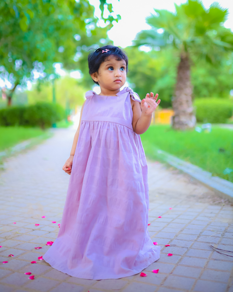 Seer Sucker Cotton Kids Dress “ Soft & Breathable - Urban Cut