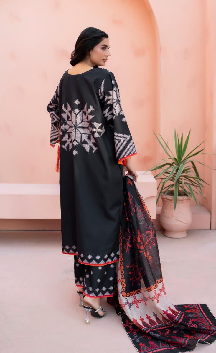Shahnoor - Stitched 3 Pcs - Kala Jora