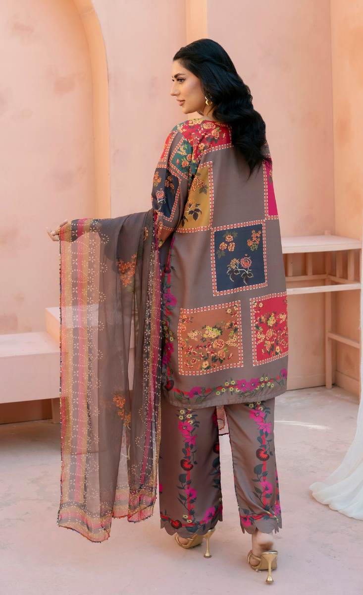Noor-e-Hina - Stitched 3 Pcs - Kala Jora