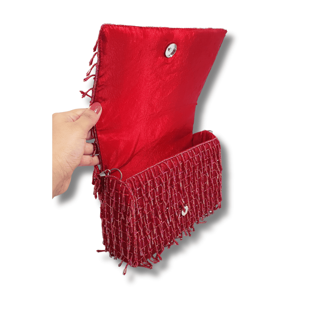 Luxe Gold Beaded Bag - Lilaycs