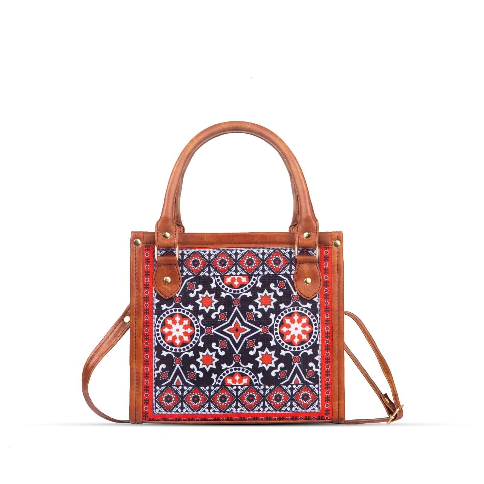 Ajrak Scarlet Handbag - Bag X