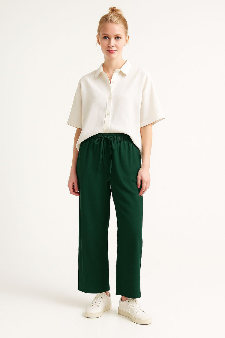 Women’s Relaxed Fit Drawstring Trousers - Meemseen Independent
