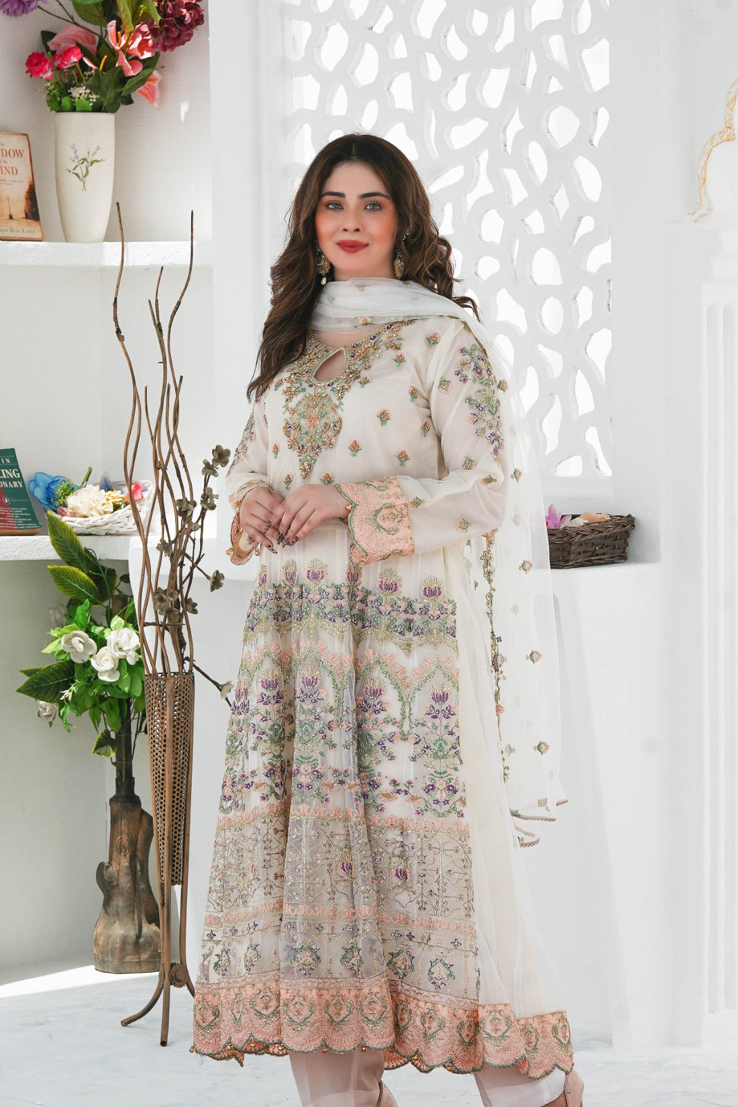 Sparkle Mist 3PC – Luxury Firak Set & Embroidered Dresses by Sundar Stitch