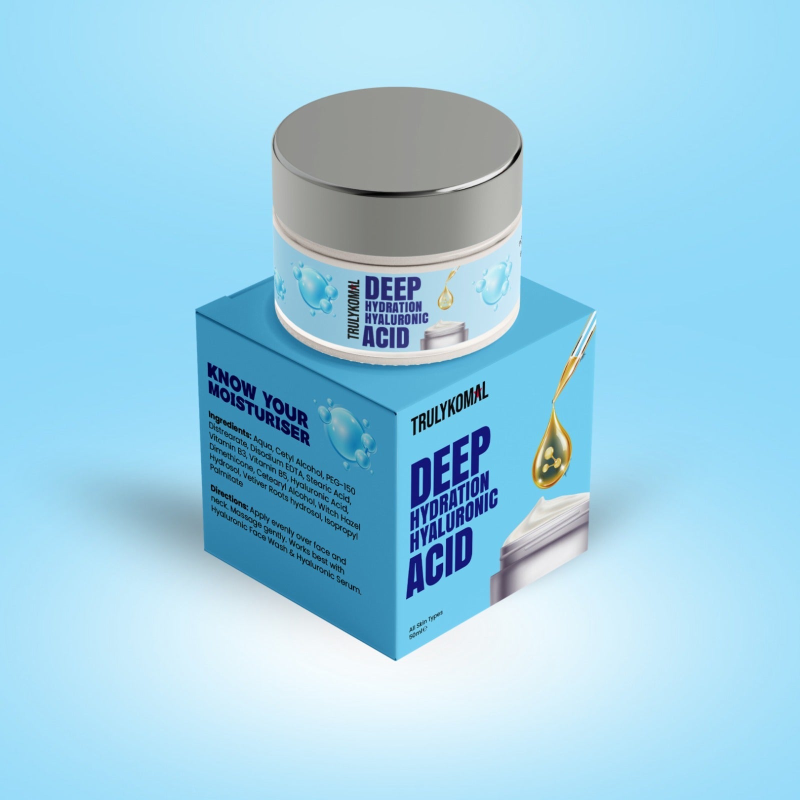 Deep Hydration Hyaluronic Moisturiser - Trulykomal