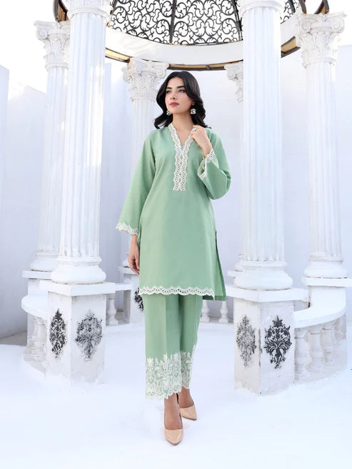 Mint Scallop - Premium Cotton - Jaanib