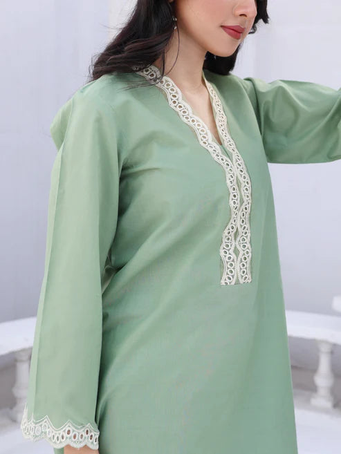 Mint Scallop - Premium Cotton - Jaanib