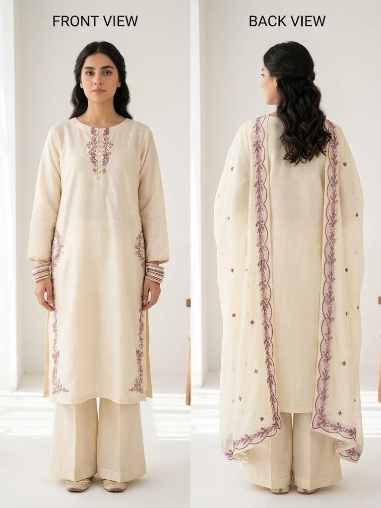 Luna Scalloped Organza & Silk Suite - Weaverz