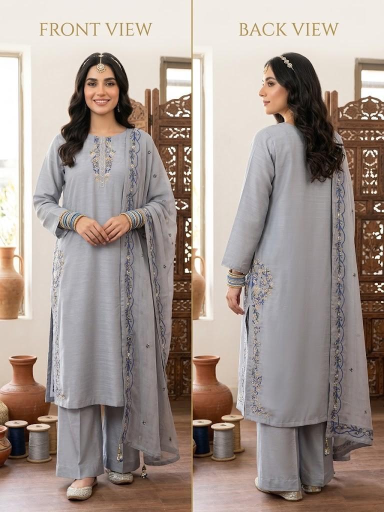 Luna Scalloped Organza & Silk Suite - Weaverz