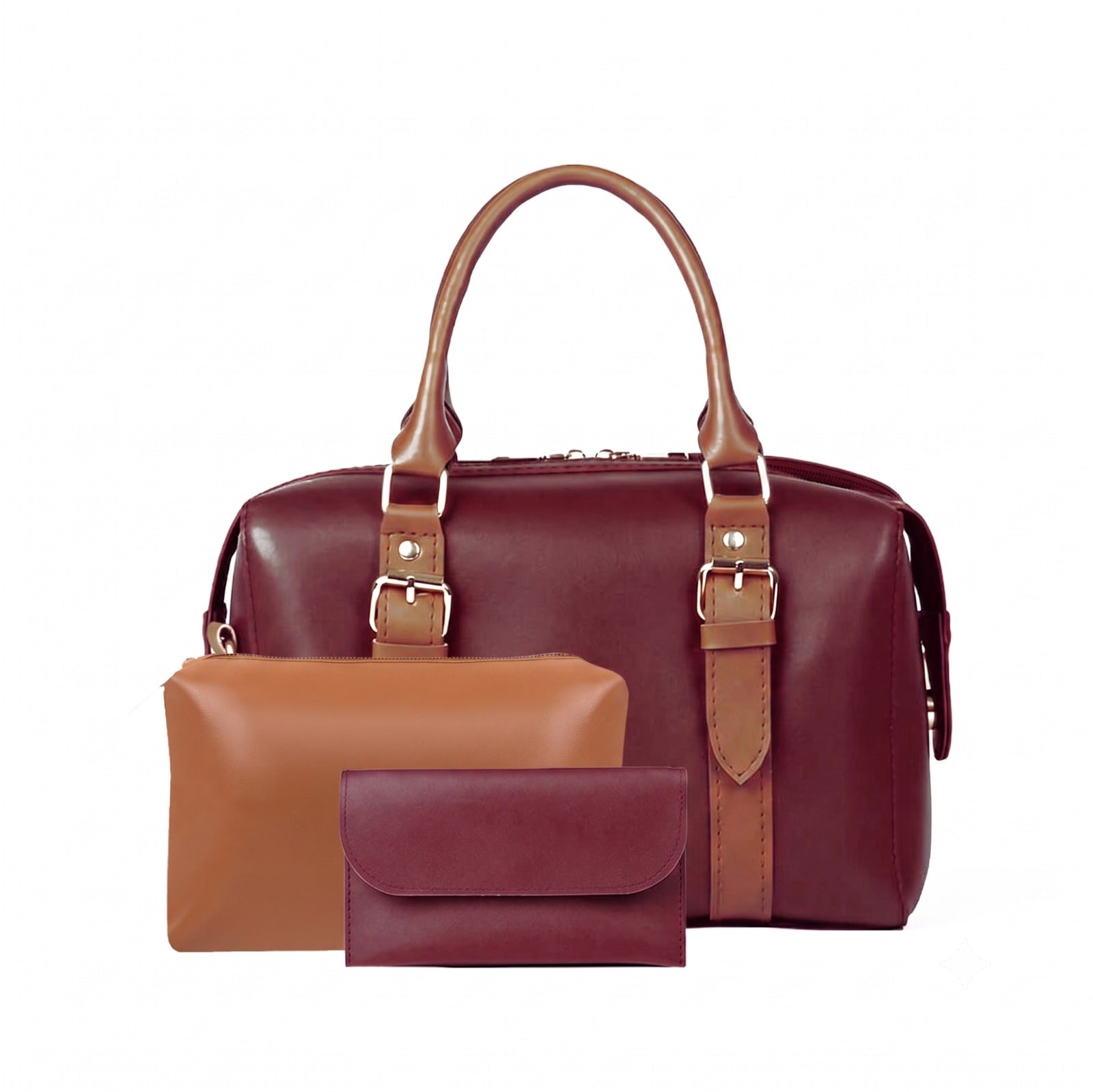 Twin Maroon Shoulder bag - Bag X