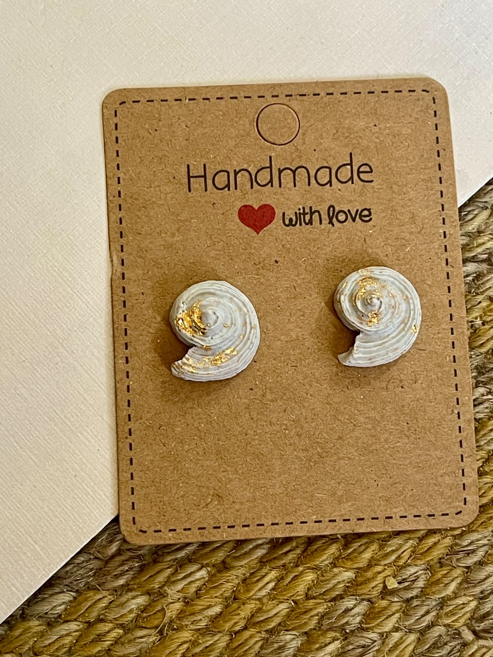 Snail Shell Studs - Clay Boutique