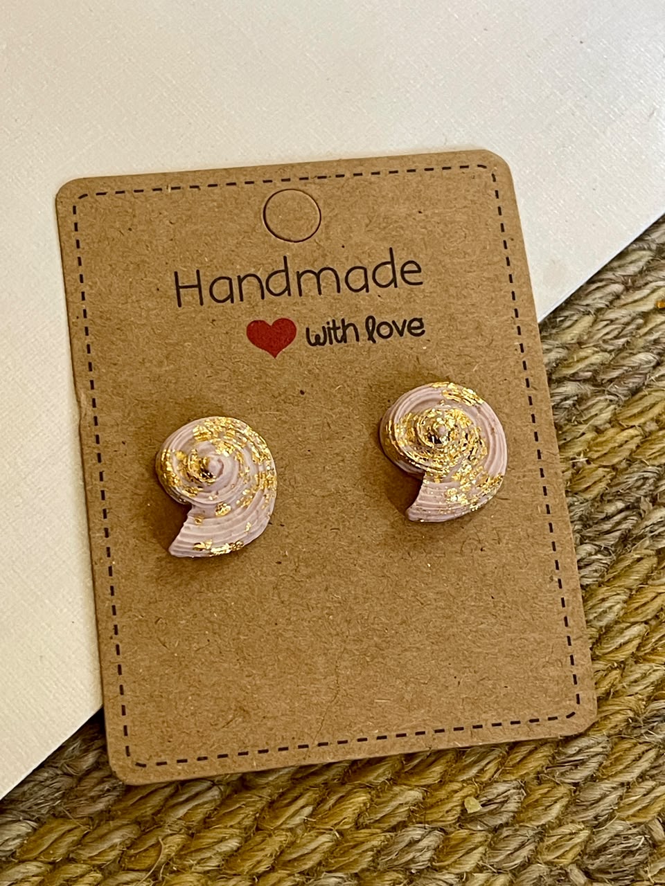 Snail Shell Studs - Clay Boutique