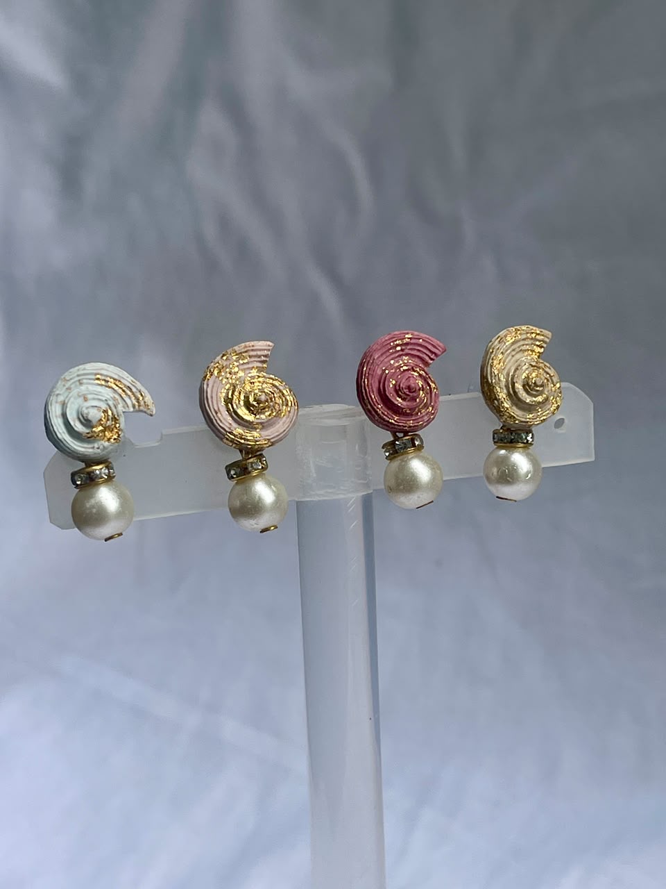 Snail Shell With Pearl - Clay Boutique