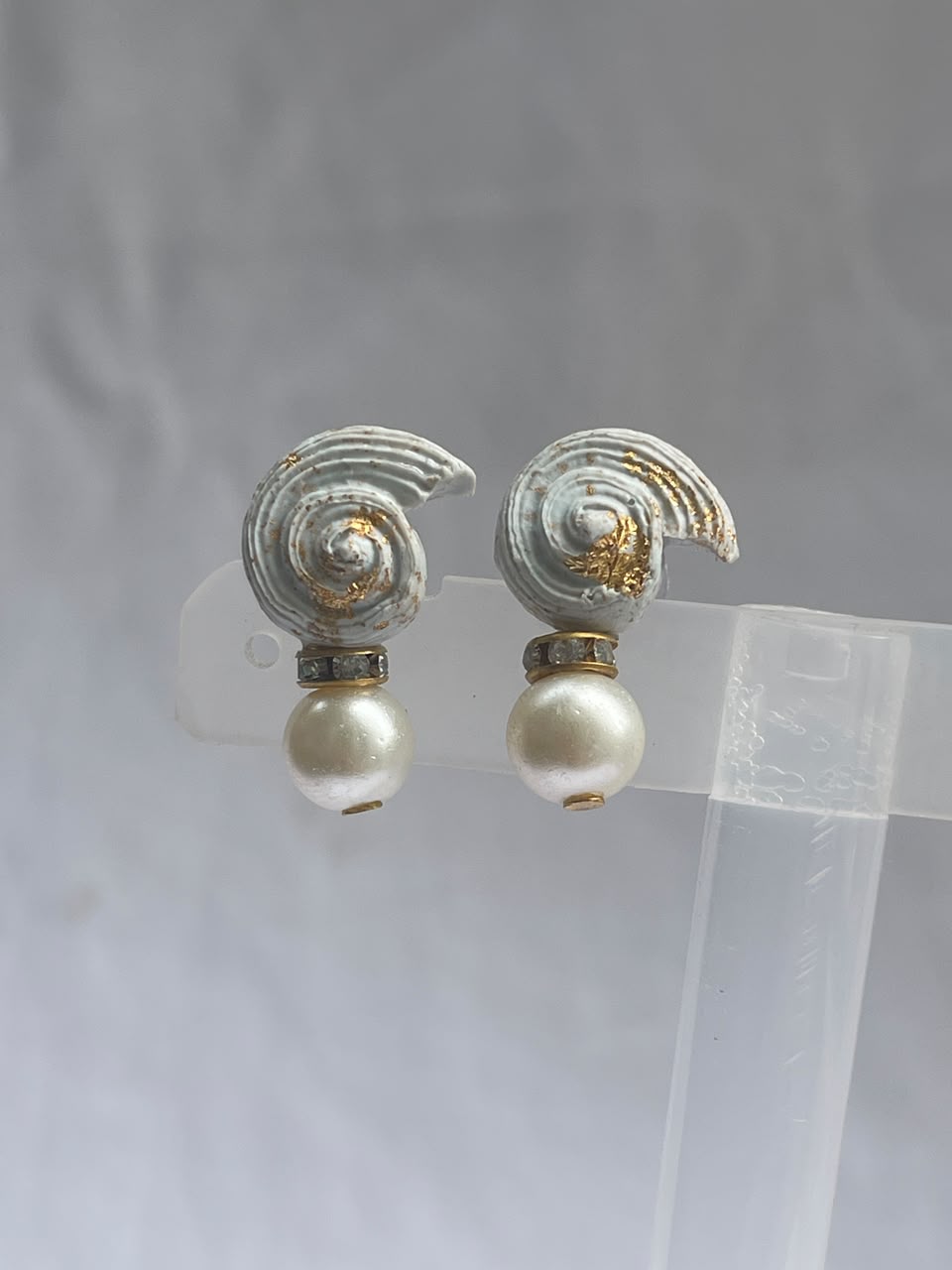 Snail Shell With Pearl - Clay Boutique
