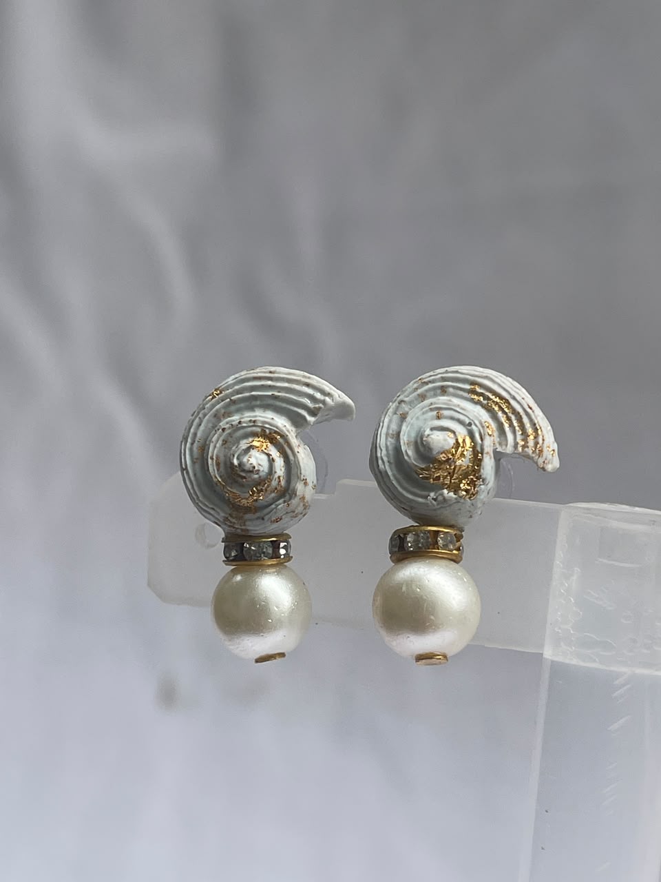 Snail Shell With Pearl - Clay Boutique