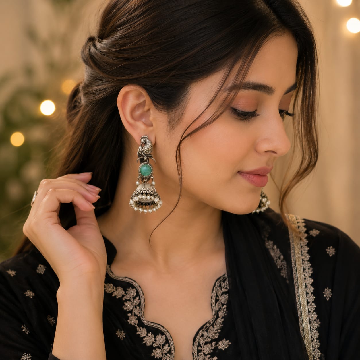 Mor Jumki Earring - Mala Kangan