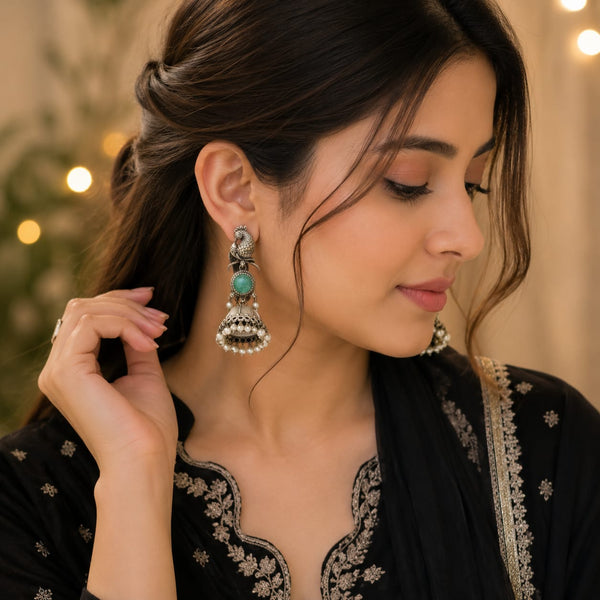 Mor Jumki Earring - Mala Kangan