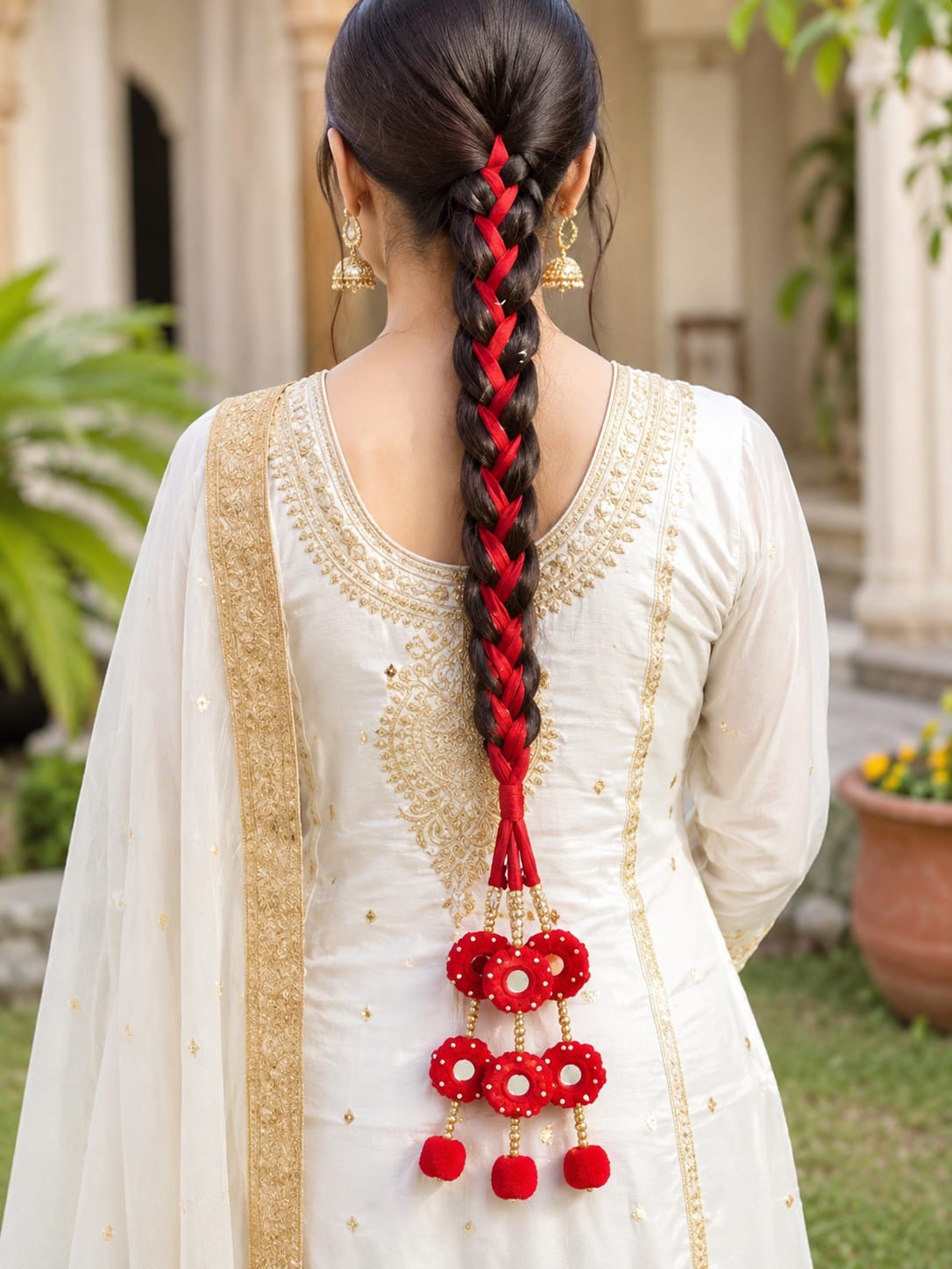 Red Handmade Paranda - Mala kangan