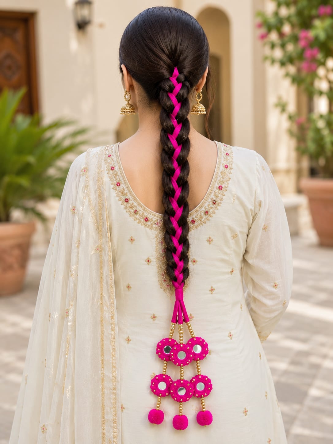Pink Handmade Paranda - Mala kangan