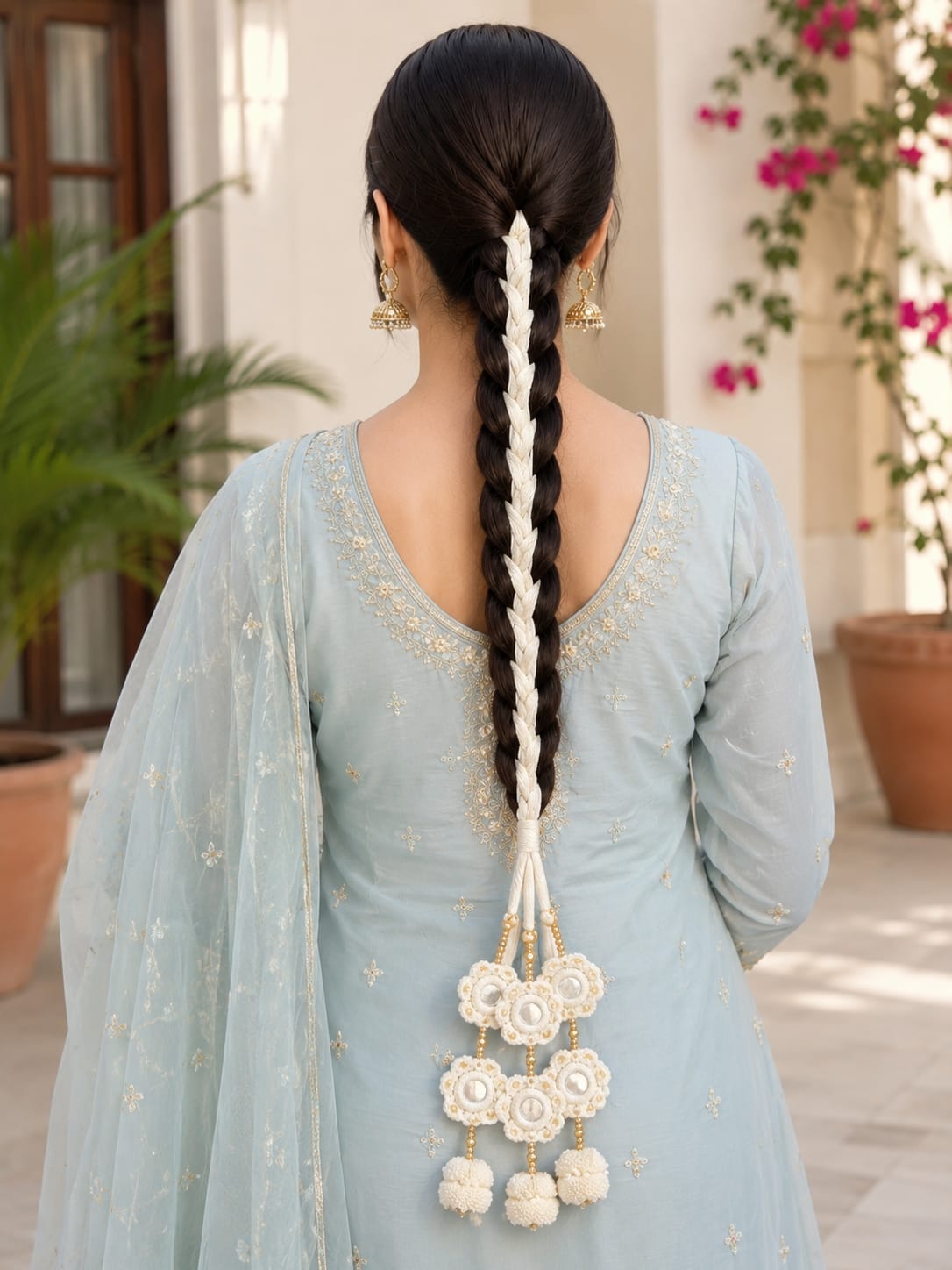 White Handmade Paranda - Mala kangan