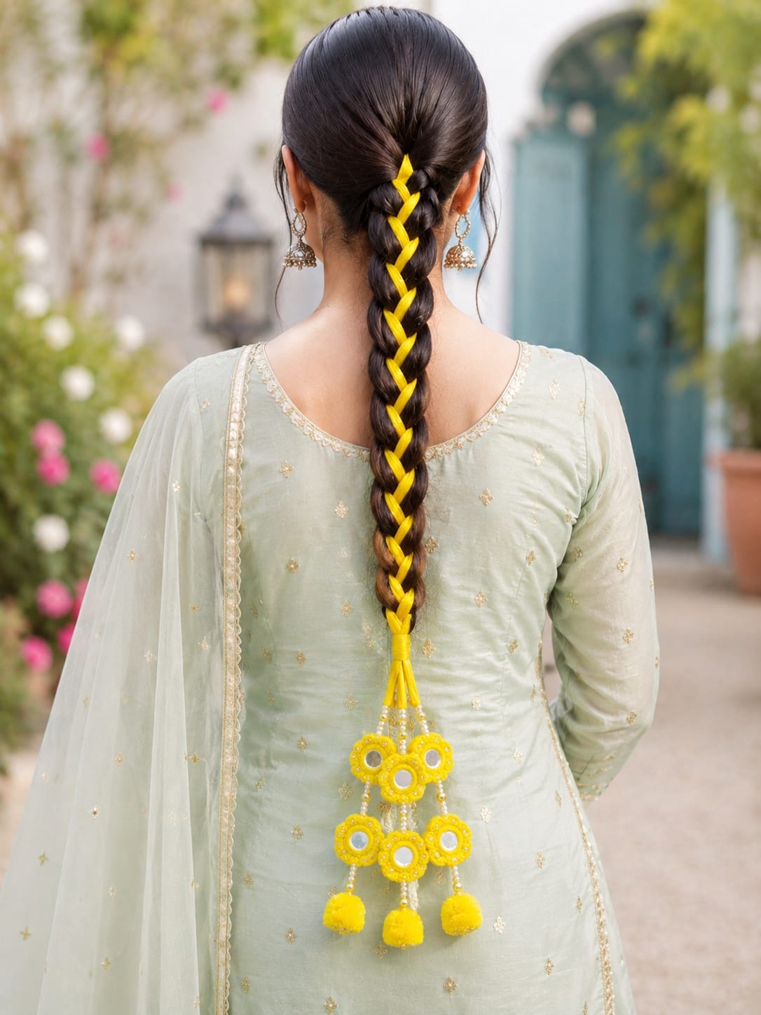 Yellow Handmade Paranda - Mala kangan