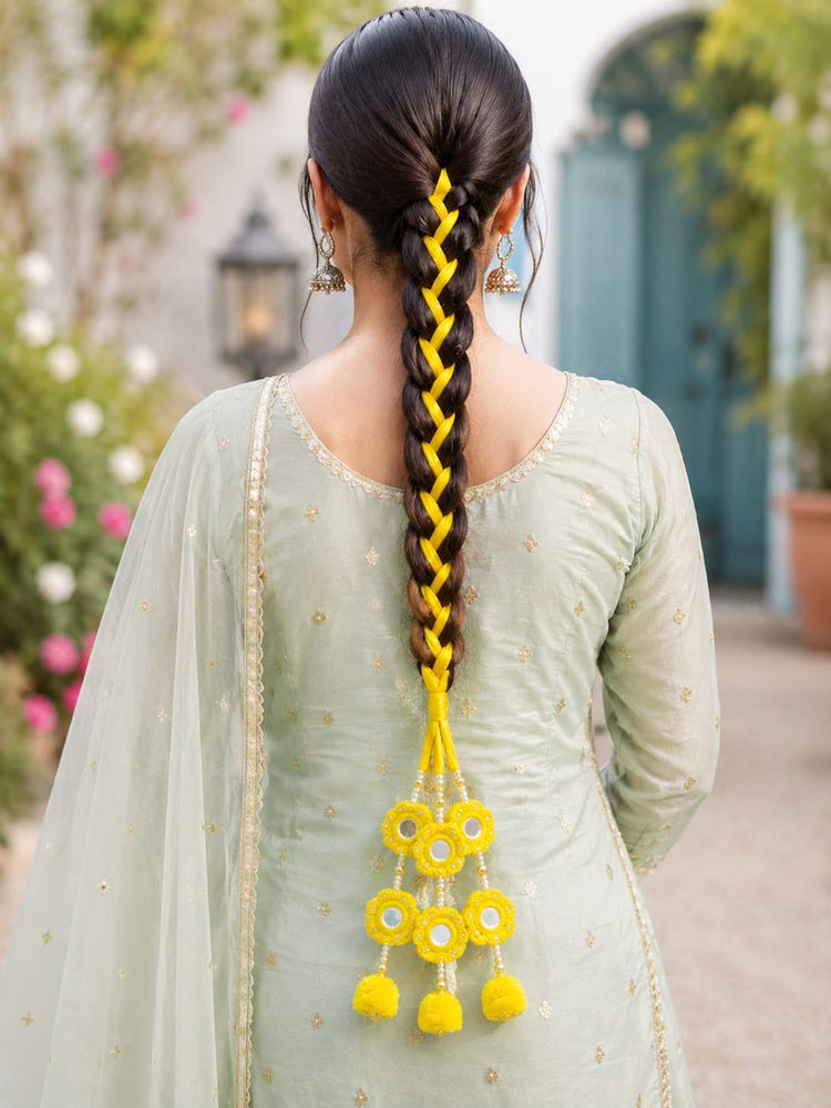 Yellow Handmade Paranda - Mala kangan