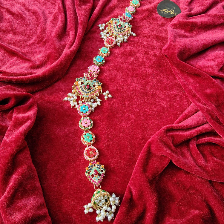 Multi   Metal Hair Paranda - Mala Kangan
