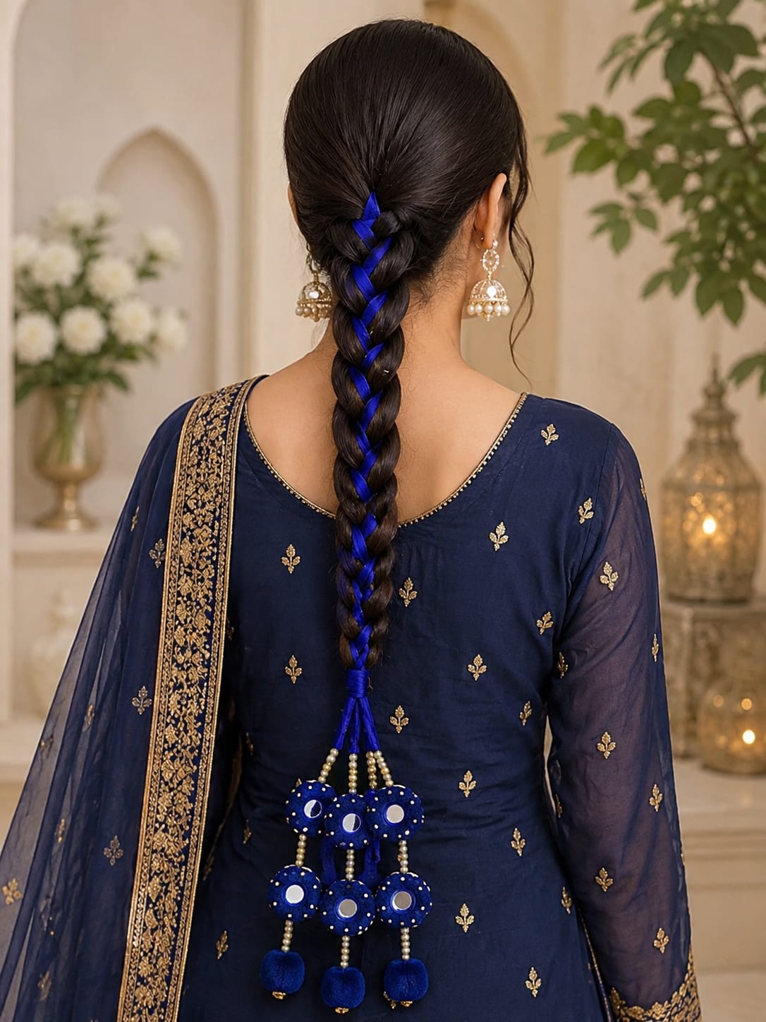 Blue Hand_Made Paranda - Mala Kangan
