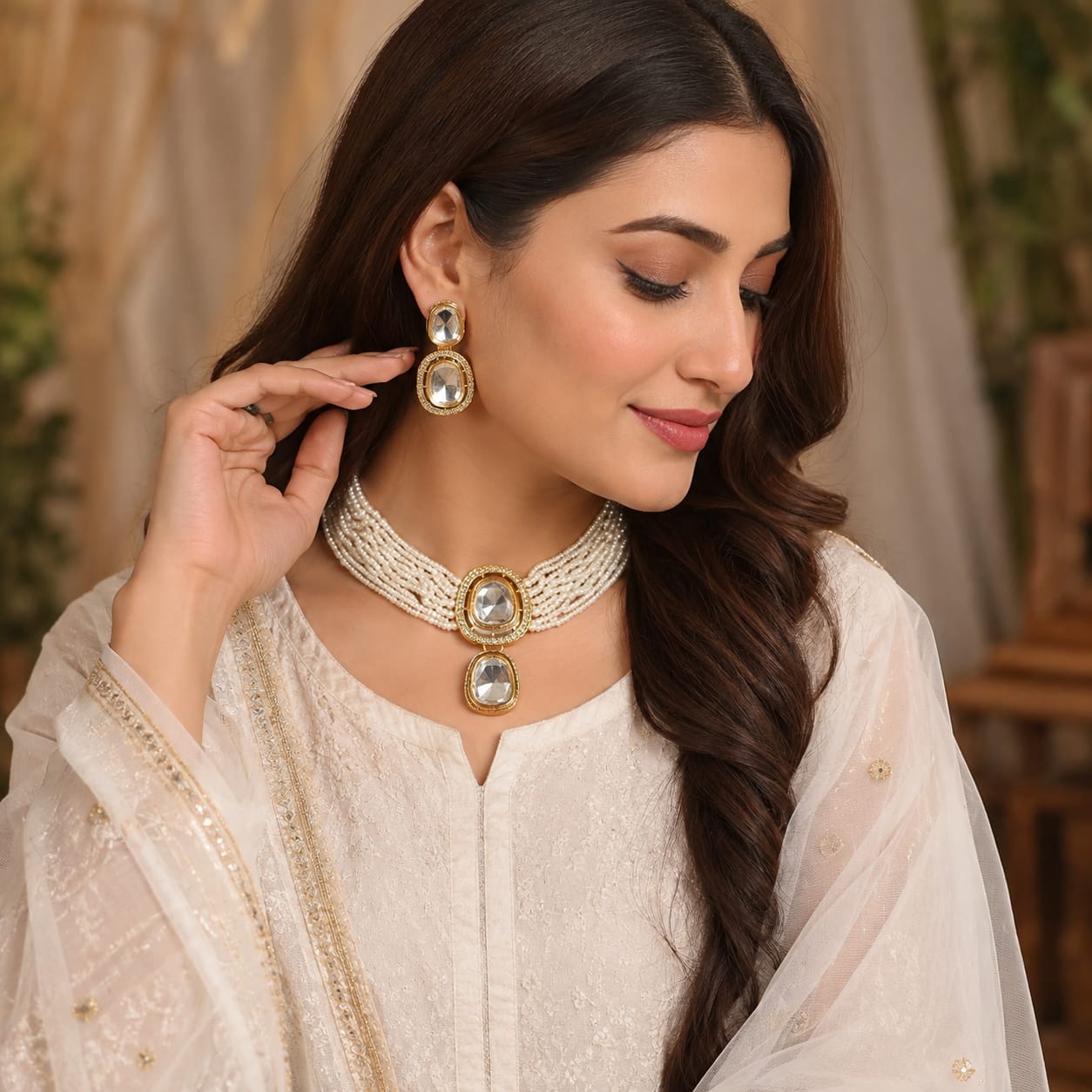 Pearl Choker Set - Mala Kangan