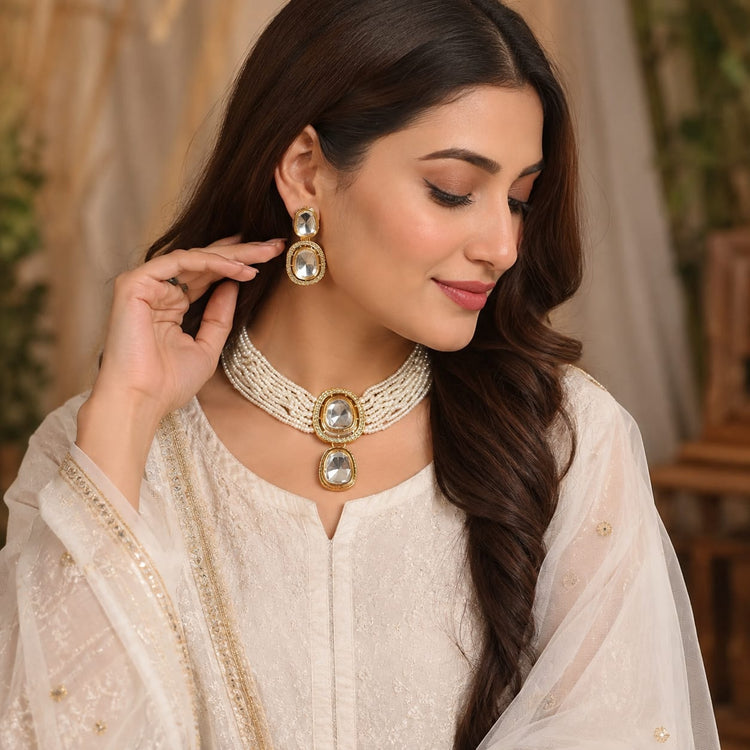 Pearl Choker Set - Mala Kangan