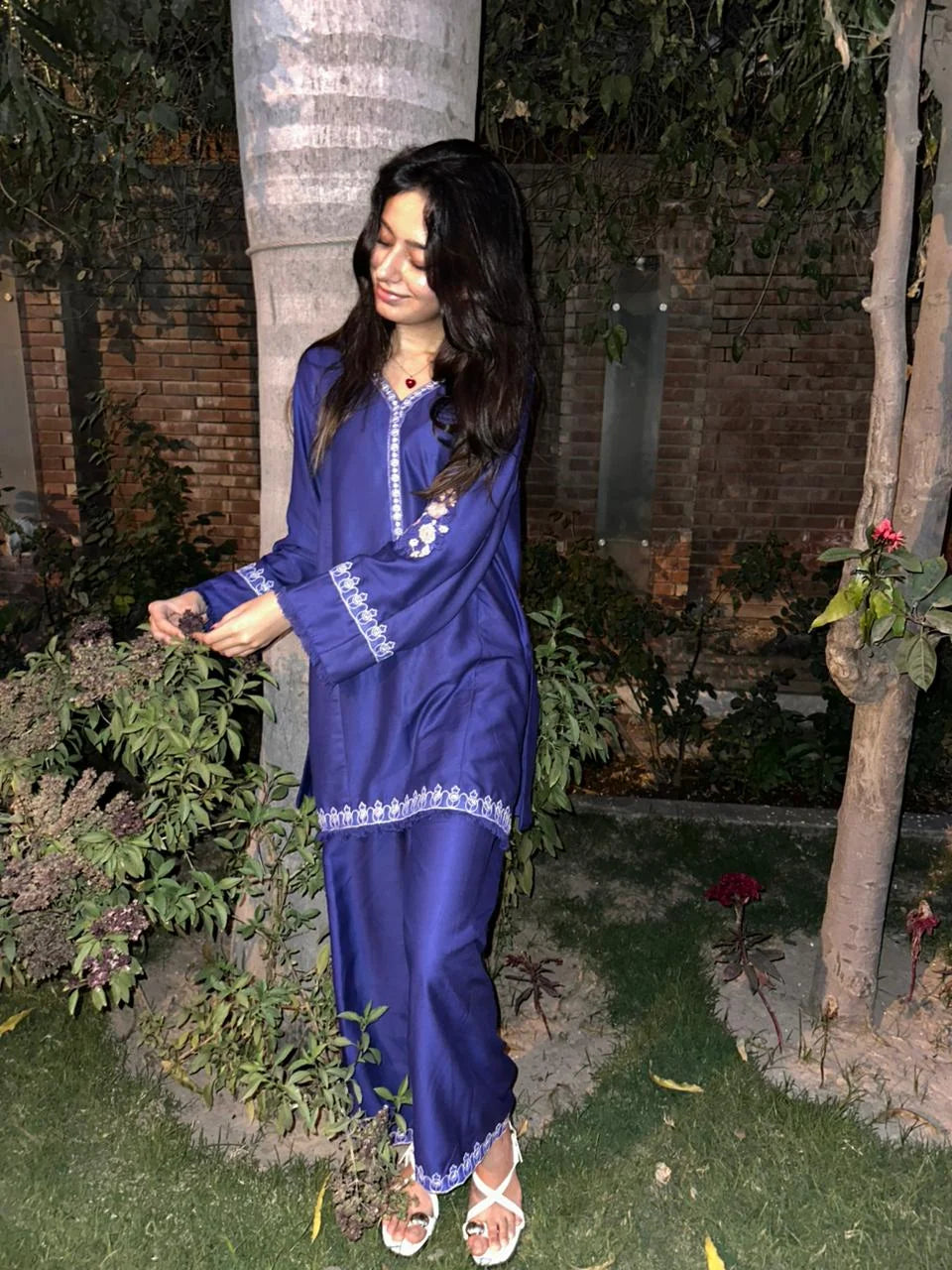 Embroidered Cotton Co-Ord Set For - Urban Cut
