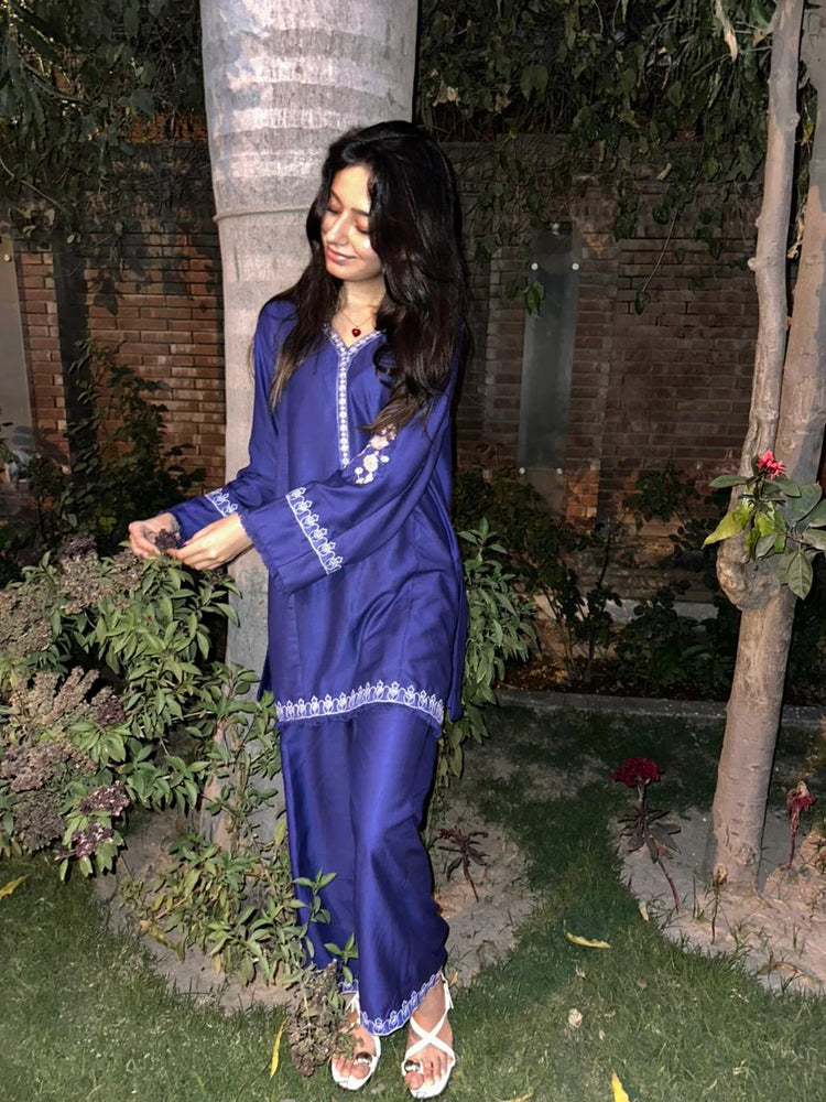 Embroidered Cotton Co-Ord Set For - Urban Cut