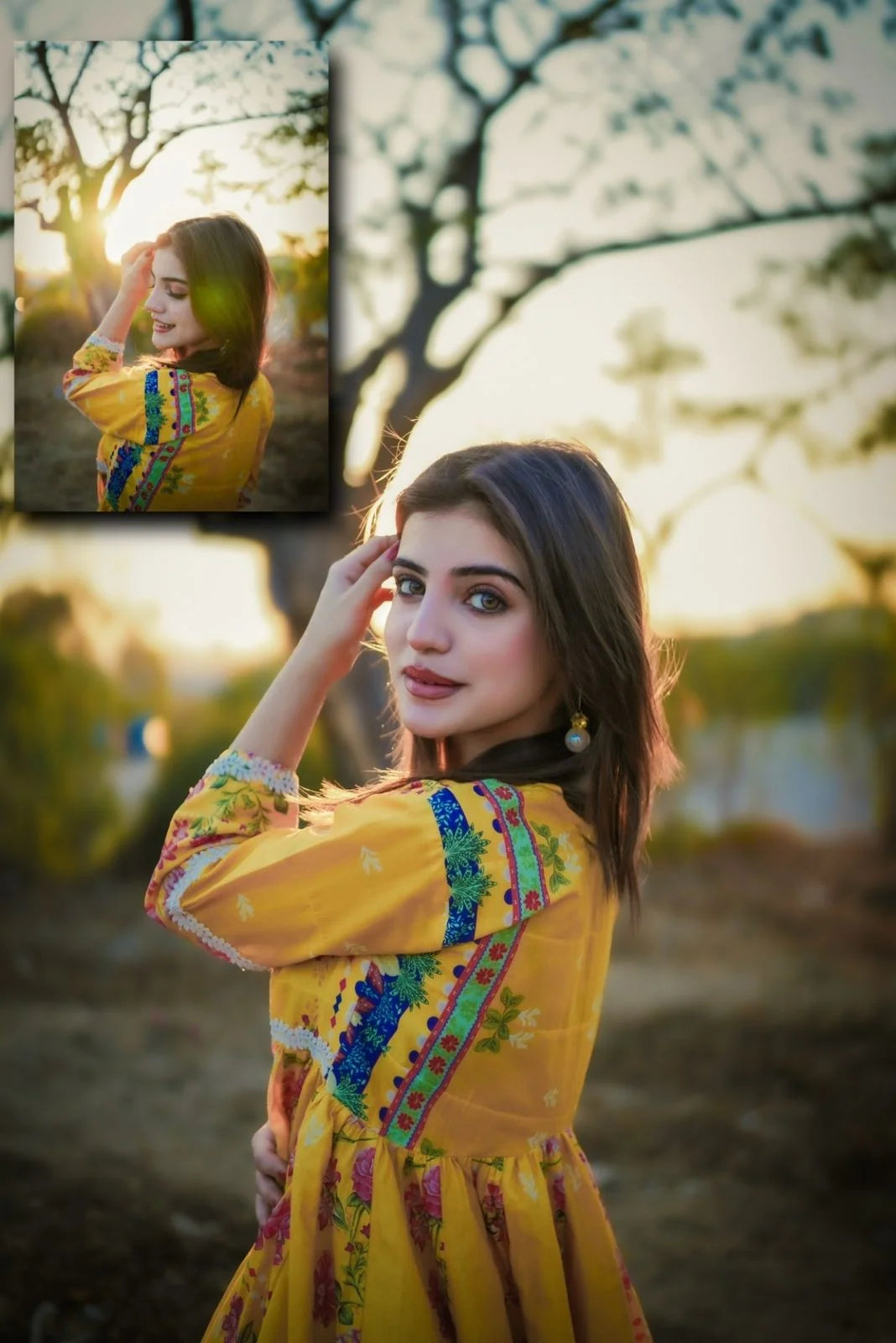 Floral Printed Lawn Shirt - Urban Cut