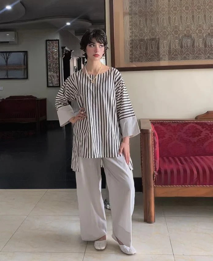 Stripe Cotton Coord Set - Urban Cut