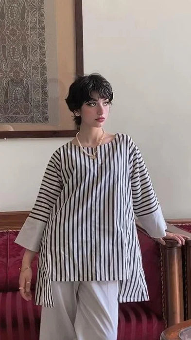 Stripe Cotton Coord Set - Urban Cut