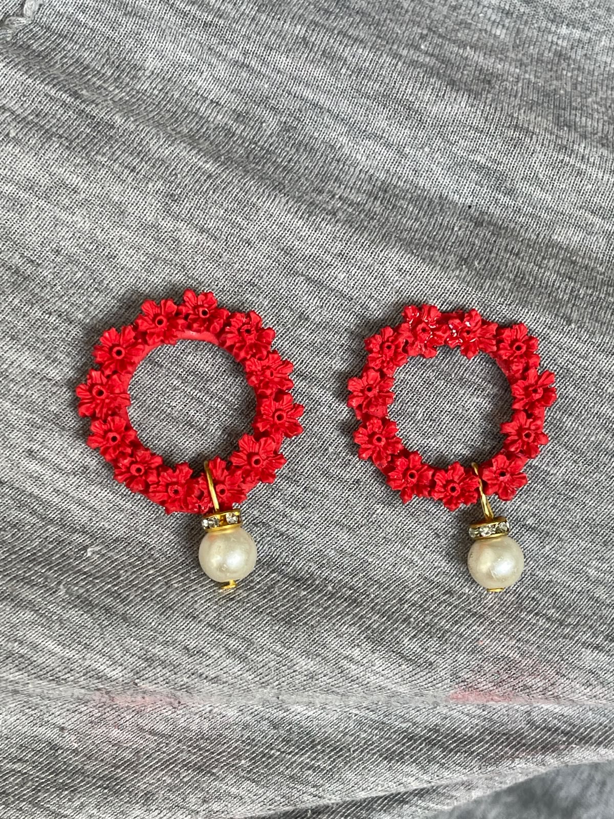 Garland Studs-Red - Clay Boutique
