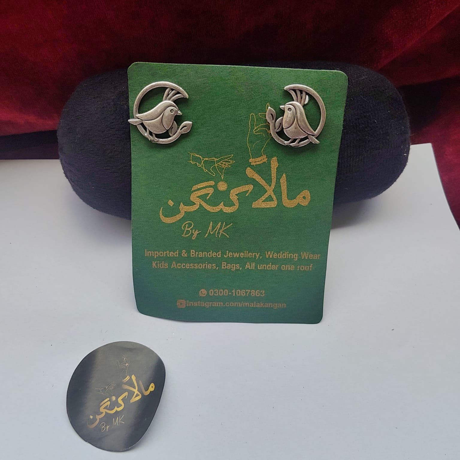 Oxidized Sparrow Earring - Mala Kangan