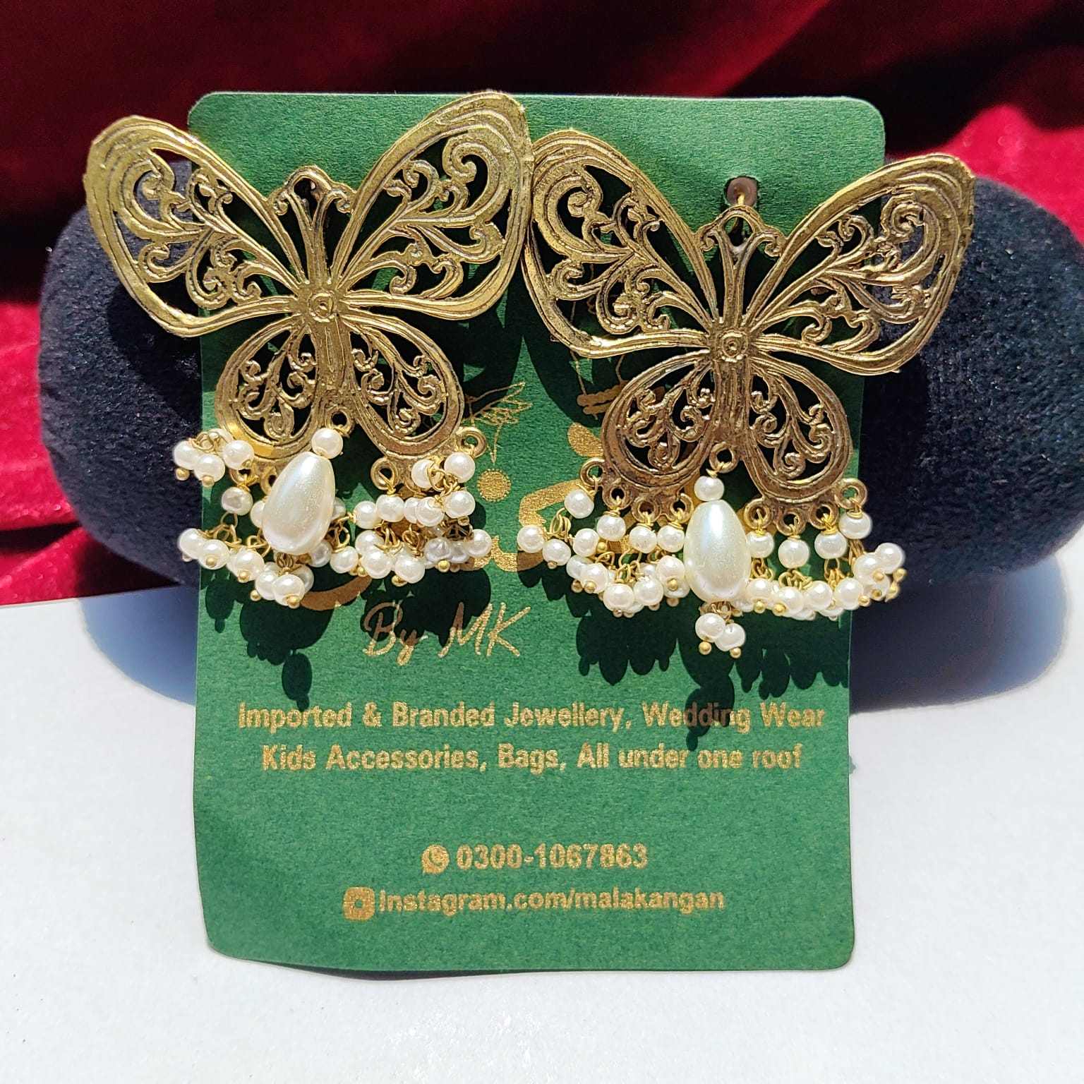Antique Butterfly Earring - Mala Kangan