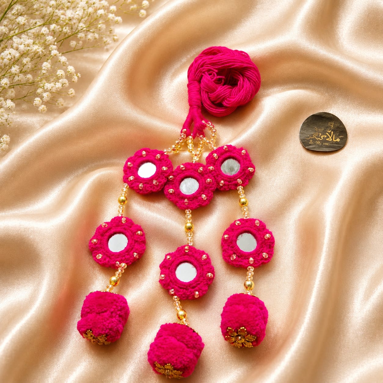 Pink Handmade Paranda - Mala kangan