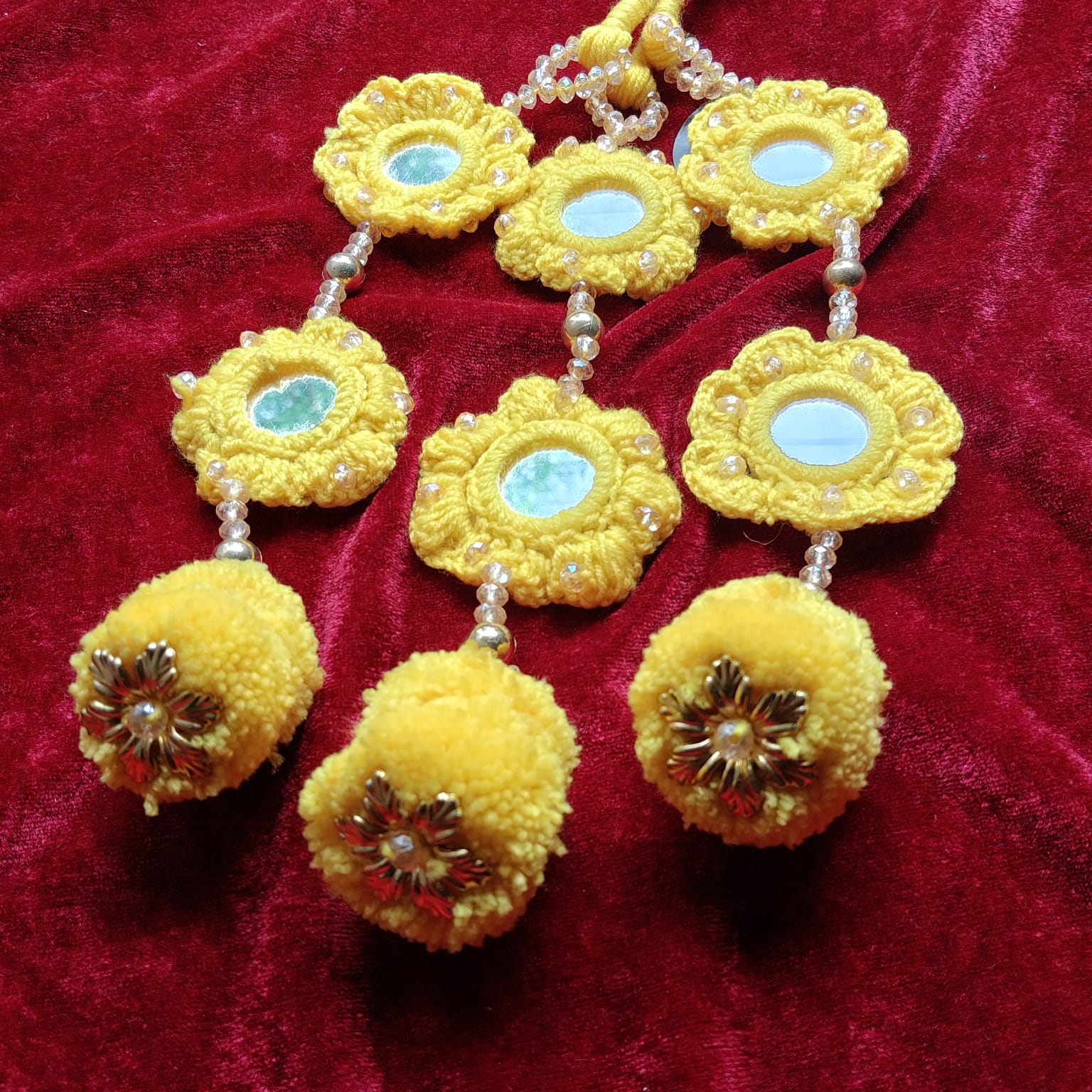 Yellow Handmade Paranda - Mala kangan