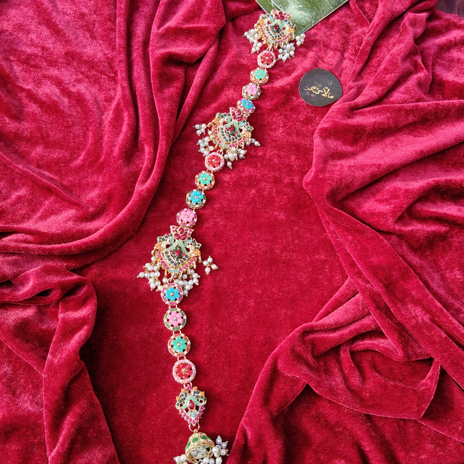 Multi   Metal Hair Paranda - Mala Kangan