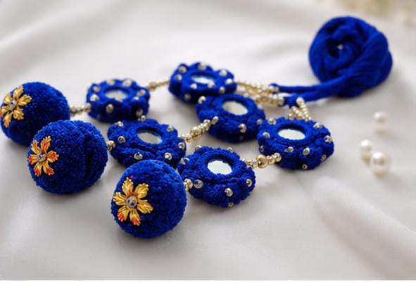 Blue Hand_Made Paranda - Mala Kangan