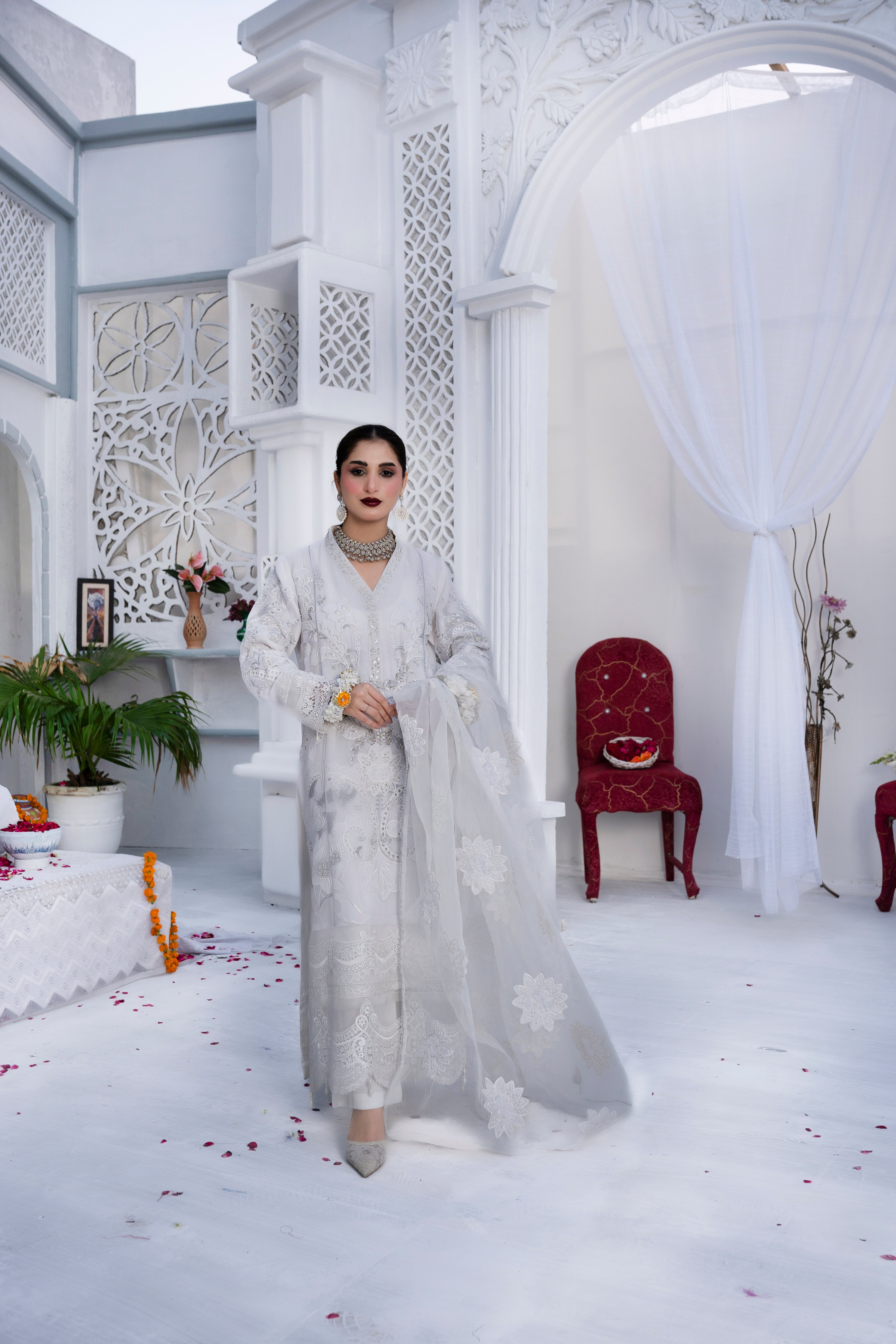 Wild Bloom – Elegant Long Kurta & 3-Piece Festive Set by Sundar Stitch