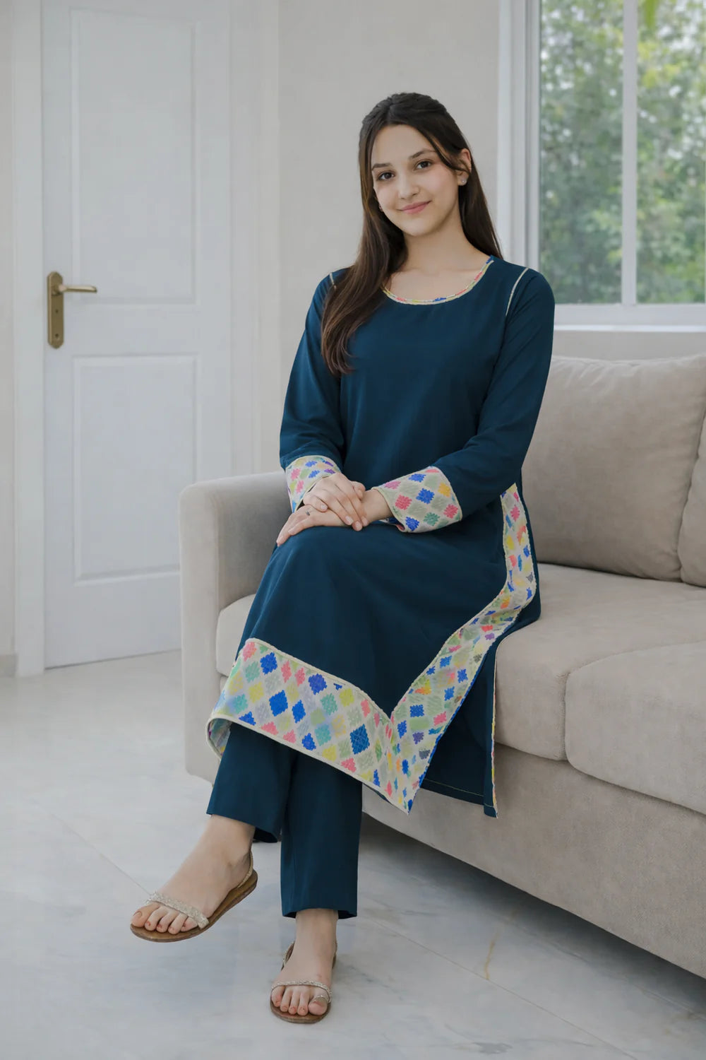 Color Pop Kurta 2 Piece Suit - Shadeforteen