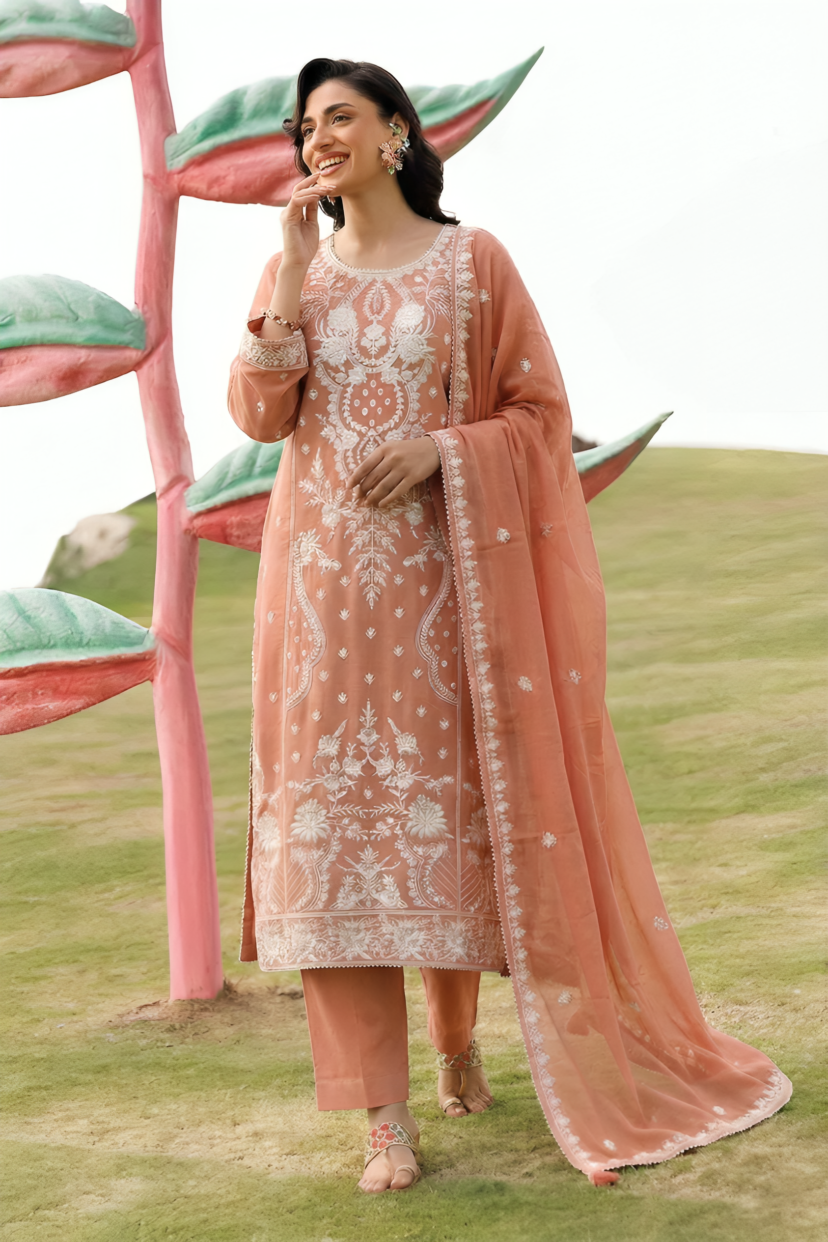 WFCU-07 Formal Embroidery Chiffon Unstitched 3-PCS
