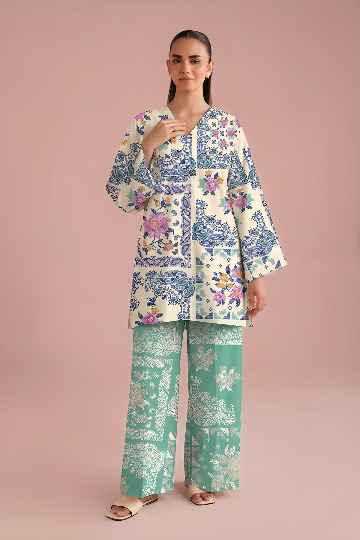WPLU-01 Printed lawn 2-Pcs Unstitched