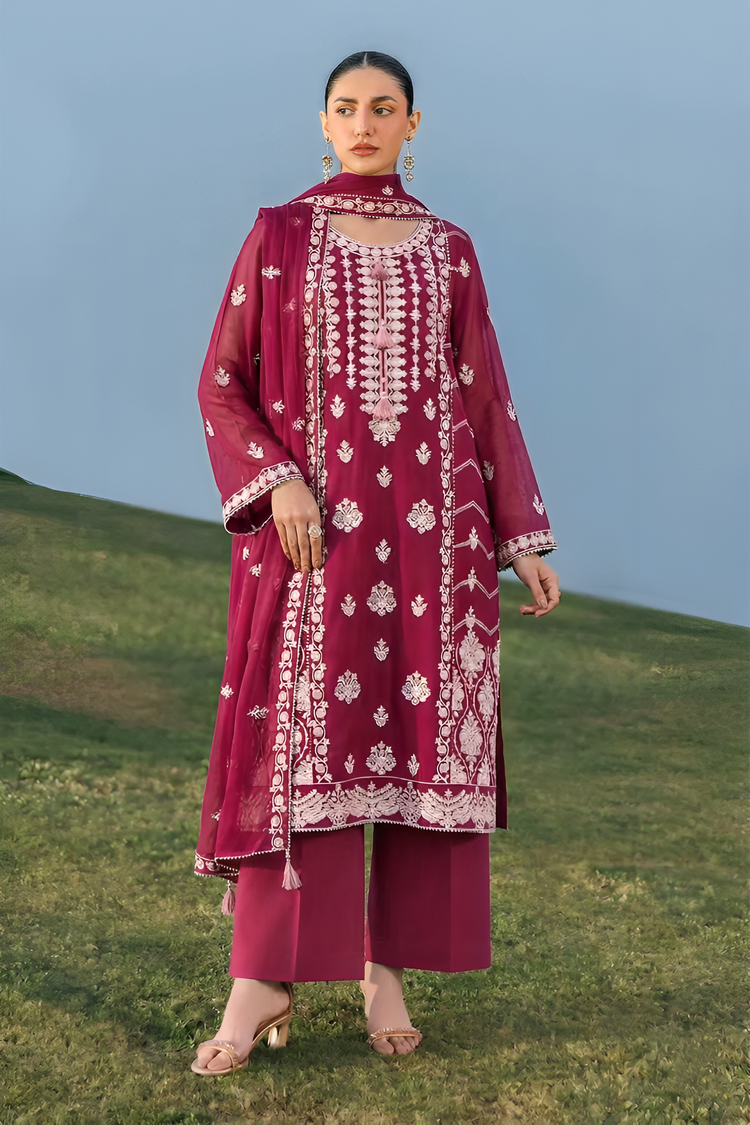 WFCU-08 Formal Embroidery Chiffon Unstitched 3-PCS