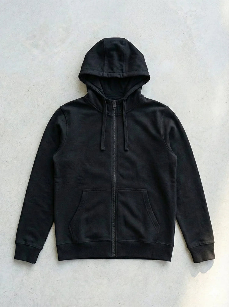 Comfy Zipper Hoodie Black 1 Piece - Urban Cut
