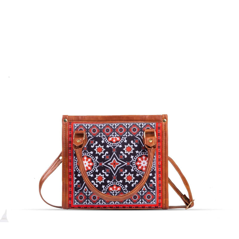 Ajrak Scarlet Handbag - Bag X