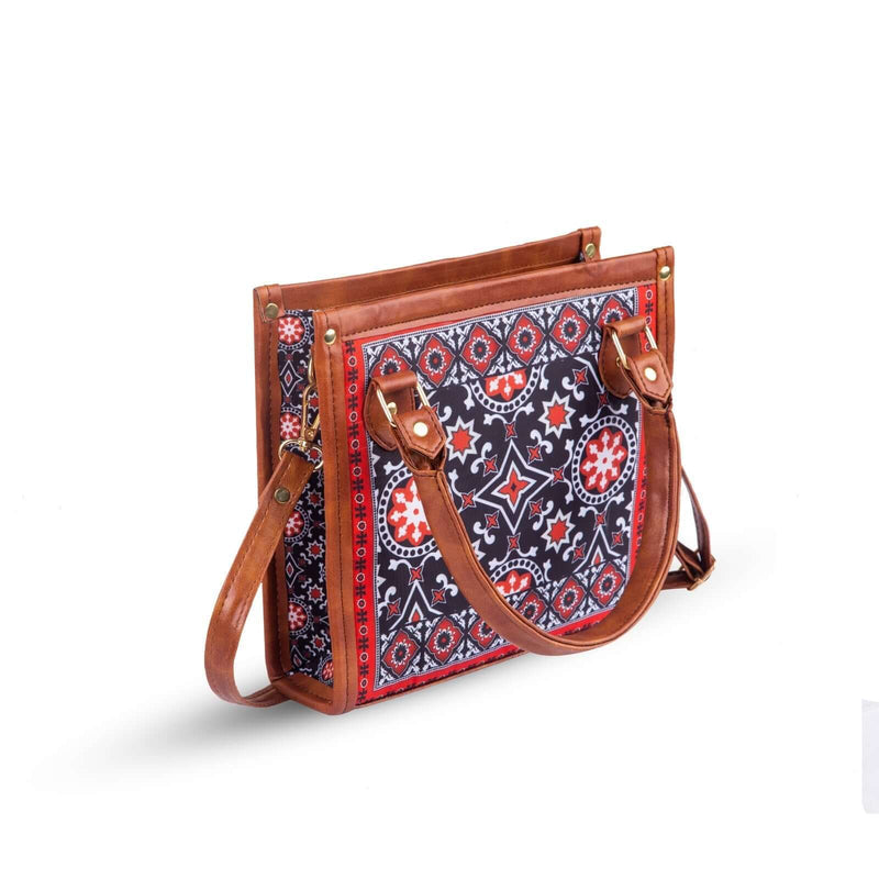 Ajrak Scarlet Handbag - Bag X
